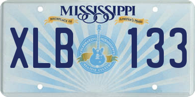 MS license plate XLB133