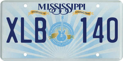 MS license plate XLB140