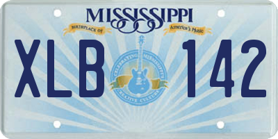 MS license plate XLB142