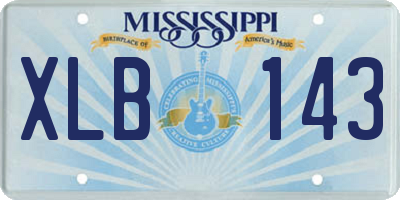 MS license plate XLB143