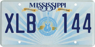 MS license plate XLB144