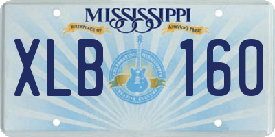 MS license plate XLB160