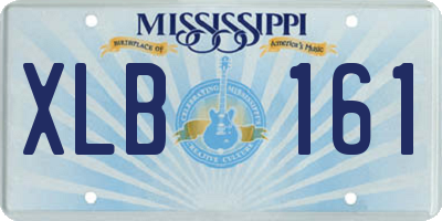 MS license plate XLB161
