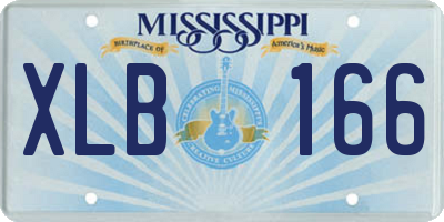 MS license plate XLB166