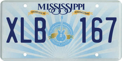 MS license plate XLB167