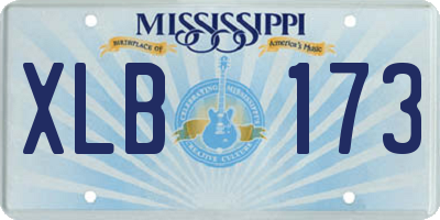MS license plate XLB173