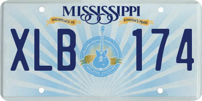 MS license plate XLB174