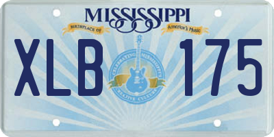 MS license plate XLB175
