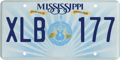 MS license plate XLB177