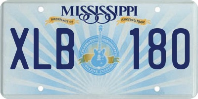 MS license plate XLB180