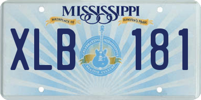 MS license plate XLB181