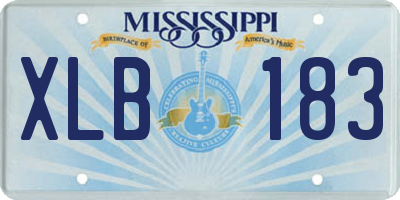 MS license plate XLB183