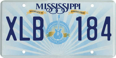 MS license plate XLB184