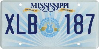 MS license plate XLB187