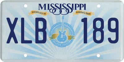 MS license plate XLB189