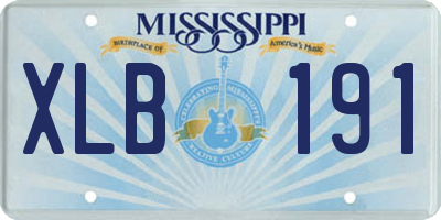 MS license plate XLB191