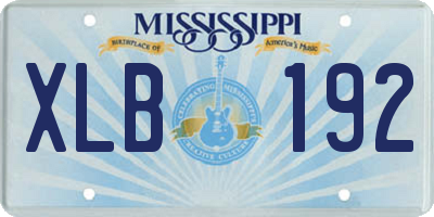 MS license plate XLB192