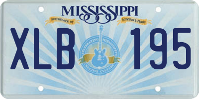 MS license plate XLB195
