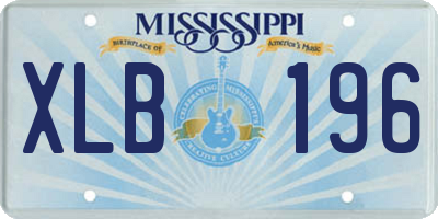 MS license plate XLB196