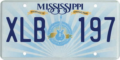 MS license plate XLB197