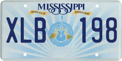 MS license plate XLB198