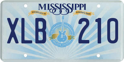 MS license plate XLB210