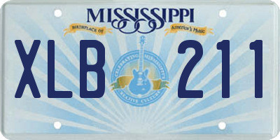 MS license plate XLB211
