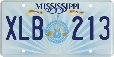 MS license plate XLB213