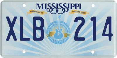 MS license plate XLB214