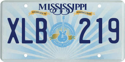 MS license plate XLB219