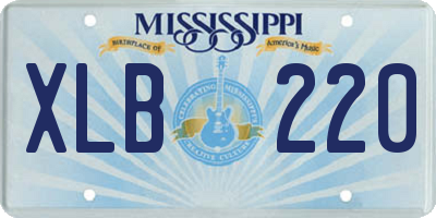 MS license plate XLB220