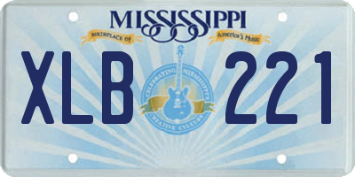 MS license plate XLB221