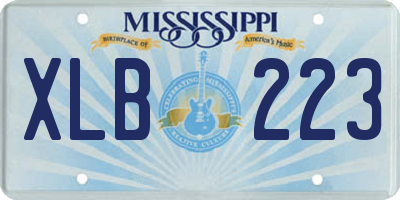 MS license plate XLB223