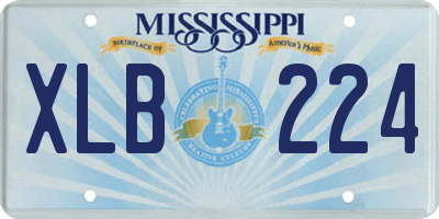 MS license plate XLB224