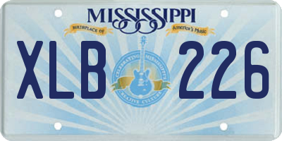 MS license plate XLB226
