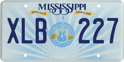 MS license plate XLB227