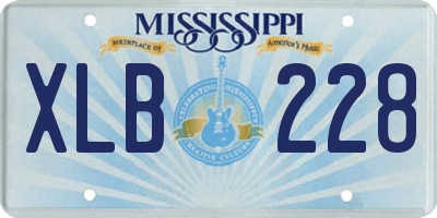 MS license plate XLB228