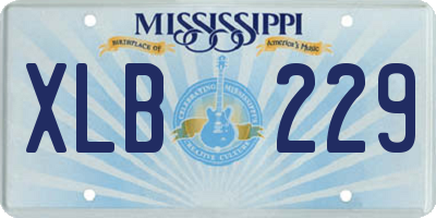 MS license plate XLB229