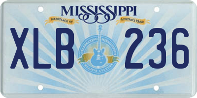 MS license plate XLB236