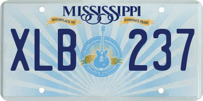 MS license plate XLB237