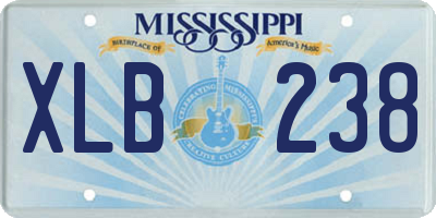 MS license plate XLB238