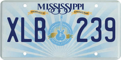 MS license plate XLB239