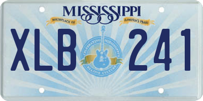 MS license plate XLB241