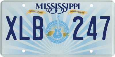 MS license plate XLB247