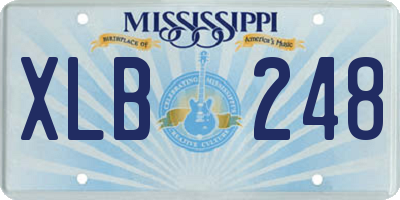 MS license plate XLB248