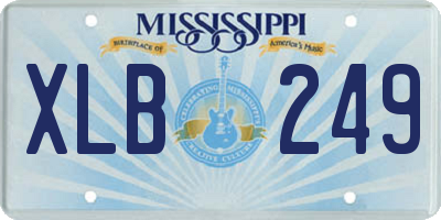 MS license plate XLB249
