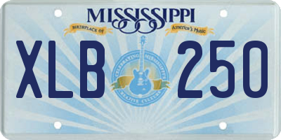 MS license plate XLB250