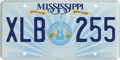 MS license plate XLB255