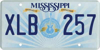 MS license plate XLB257