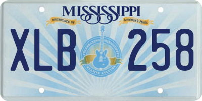 MS license plate XLB258